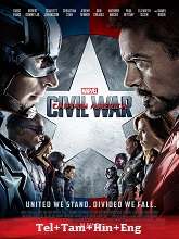 Captain America: Civil War (2016) BRRip Original [Telugu + Tamil + Hindi + Eng] Dubbed Movie Watch Online Free